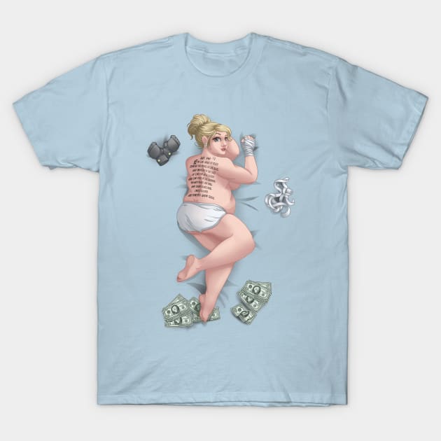 Waifu Fight Club Pam Poovey T-Shirt by ChristaDoodles